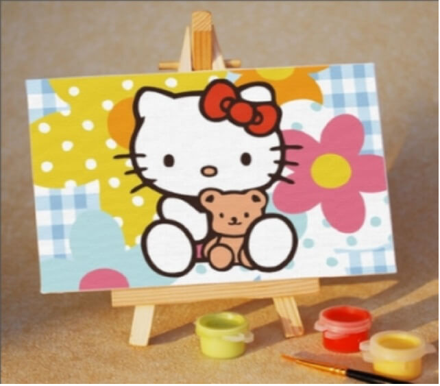 Картина по номерам hello kitty